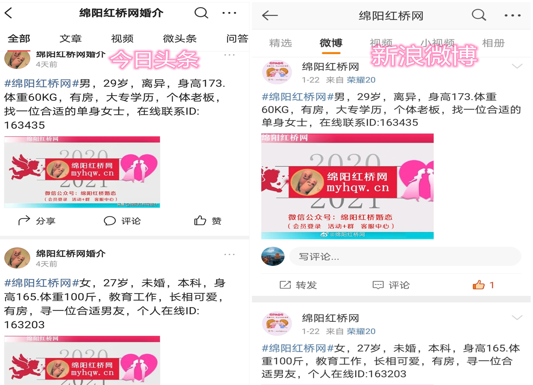 绵阳红桥网在线会员的权益和征婚方式！